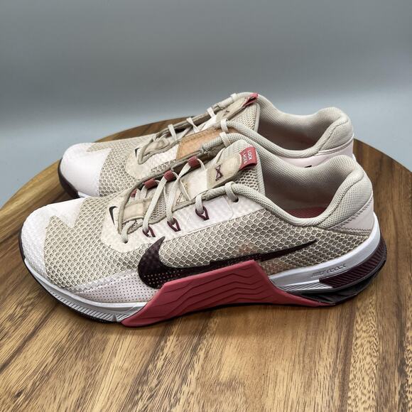 Nike Metcon 7 Shoes Womens Size 11 Beige Pink Training Gym Lifting Sneakers - Picture 3 of 8